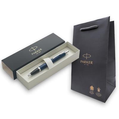 PARKER IM Royal Blue CT Ballpoint Medium Comes In a Gift Box with Shopping Official 1975640 Pen, Nib, Oil-based Ink, Bag, Gift, Luxury, Product, V4-2