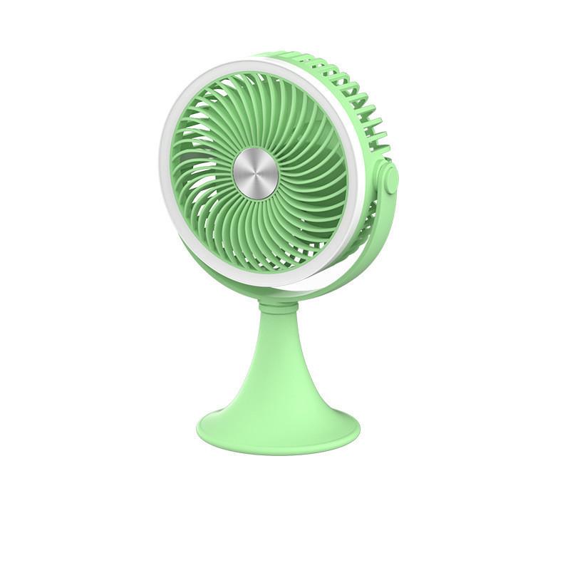 Desktop Illuminated Mini Fan Outdoor Lamp Table Fan Usb Charging Indoor Outdoor Portable Electric Fan White Plug Version)