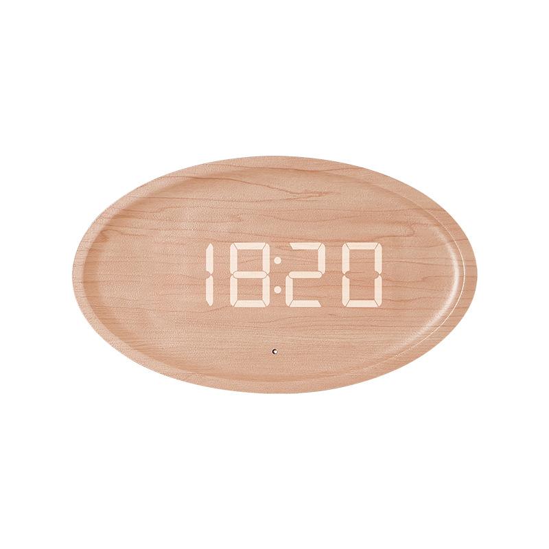 

Простые скандинавские настенные часы креативные имитация текстуры массива дерева светодиодные домашние настенные часы для гостиной подключаемые декоративные часы G235