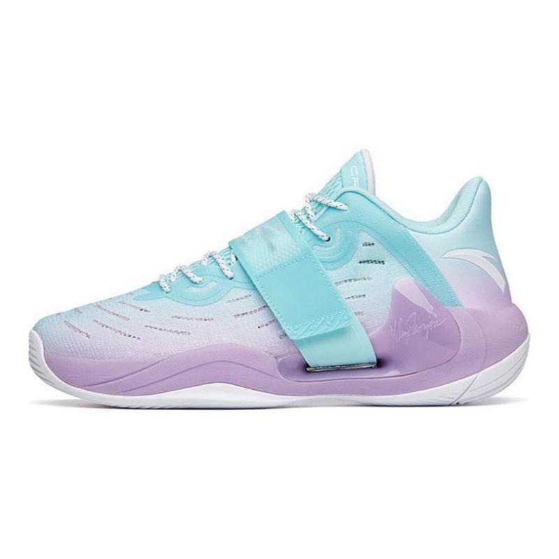 Anta KT Splash 4 men low-top basketball shoes blue purple Nitroedge cushioned durable supportive textile synthetic leather TPU 112221602-12 44.5