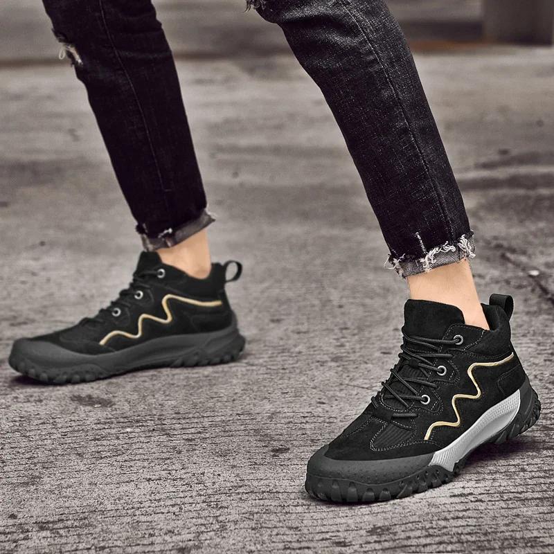 Men Boots 2024 New Winter Slippers Warm Men Shoes Waterproof Non-Slip Plush Sneakers Male Tenis Shoes Boots Men Sneakers Winter