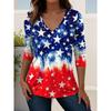 Vintage US Flag 250th anniversary Pattern Women's T-shirt Summer