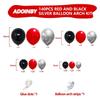 187/140pcs Red, Black, and Gold with Exploding Star Balloon Arch Set, Suitable for Birthday and Christmas Decoration