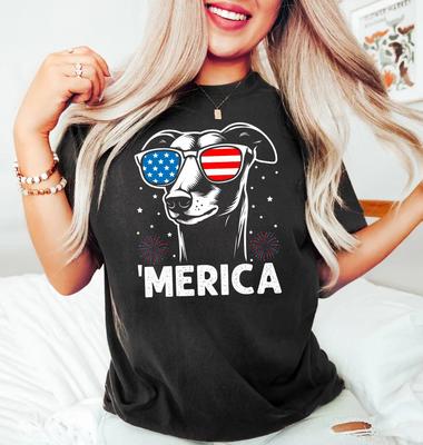 Whippet 'Merica Shirt , 4th of July Whippet Tee , Patriotic Whippet Shirt , USA