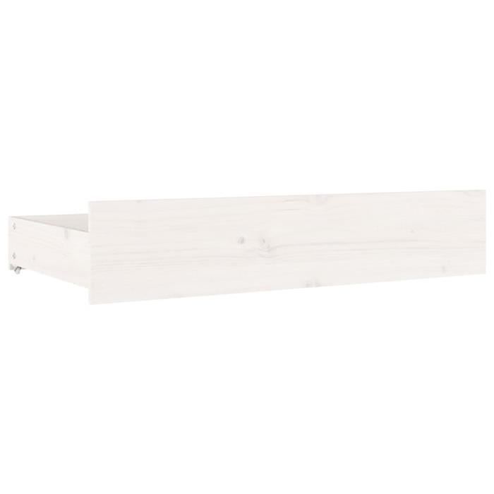VidaXL Tiroirs de lit 4 pcs Blanc Bois de pin massif 814995