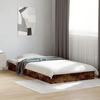 VidaXL Bed Frames Smoked Oak 100x200 Cm Engineered Wood, Bedroom Furniture, Slatted Base, Pallet Bed, Bed, Bed 842060