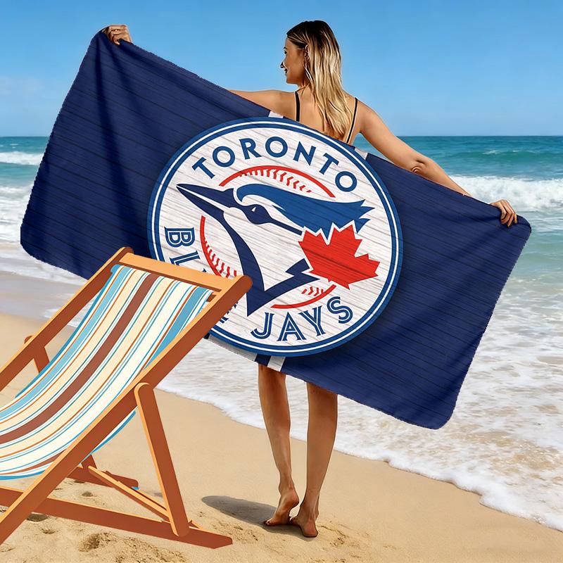 Toronto Blue Jays2 Print Beach Towel, Large Soft Quick Dry Towel for Beach Camping Swimming