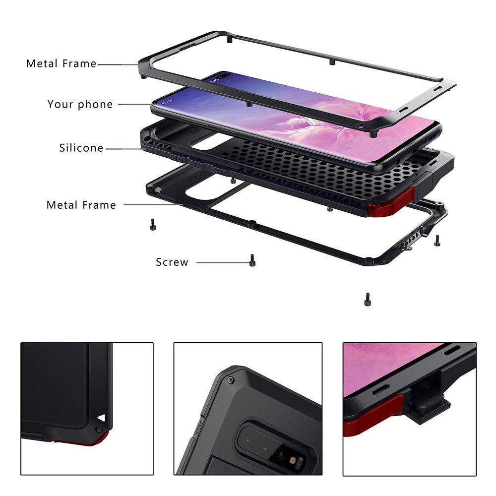 Durable Metal Phone Case for iPhone 13/11, Samsung S20/Note20, Huawei P30 - Shockproof and Waterproof Protection