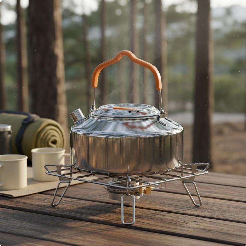 304 Stainless Alloy Beverage Kettle Large Capacity Steel Camping Portable Outdoor