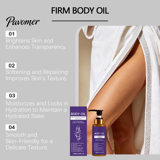 Non Greasy Body Moisturizer Firming Oil, Hydrating Nourishing Oil for Dry Skin, 100ml Lightweight Fine Lines Moisturizer, Care Treatment And