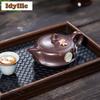 290ml Aesthetic Yixing Purple Clay Teapots Handmade Stacking Lotus Pot Raw Ore Mud Kettle Zisha Tea Set Decoration Gifts Craft
