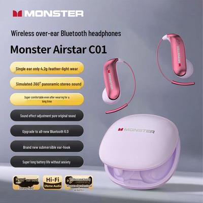 Cuffie Sportive Monster C01 Bluetooth 6.0 con Gancio per l'Orecchio