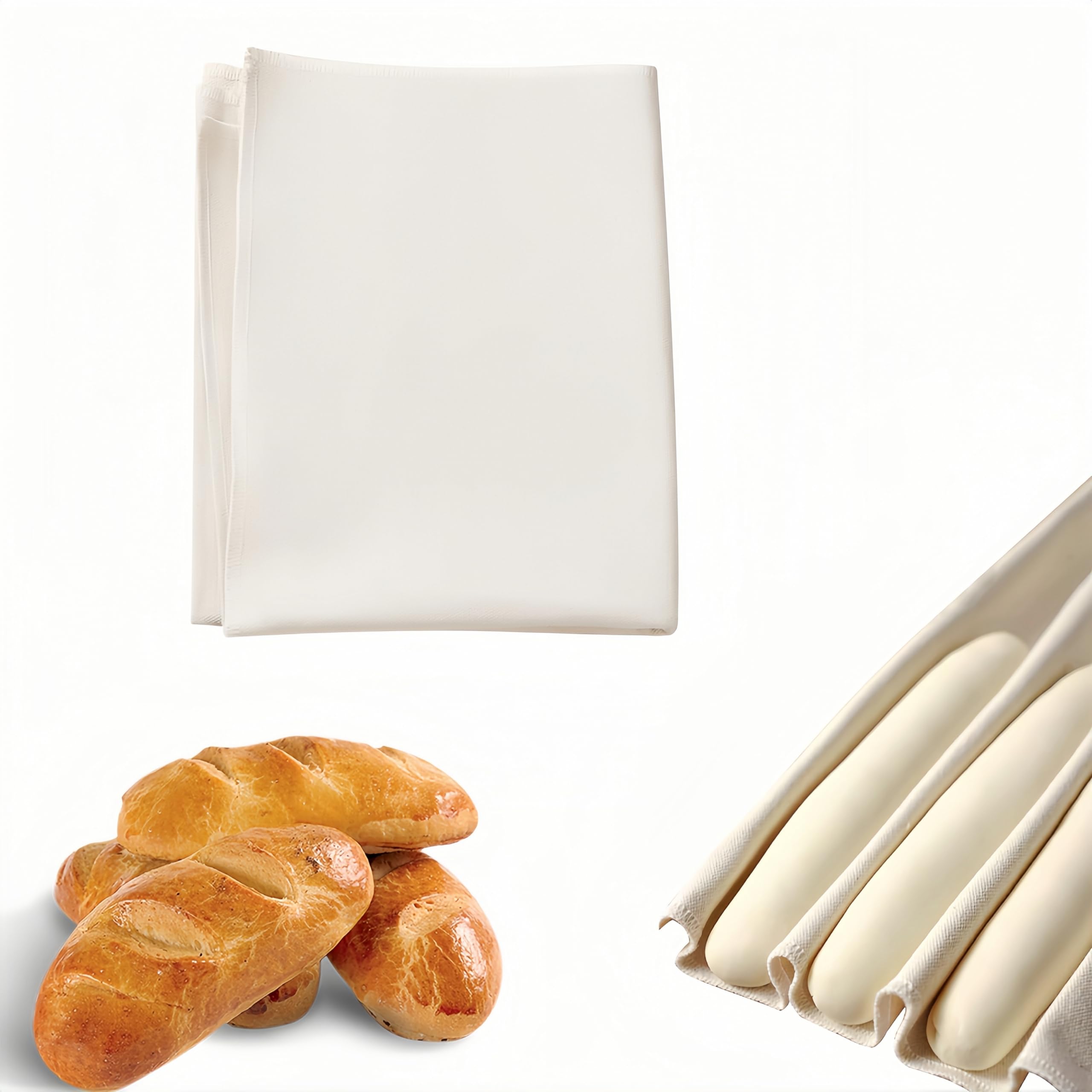 

Bread Dough Fermentation Unbleached French Bread Fermentation Bakery Tool Mat, Cotton, Mat, (15059cm) белый