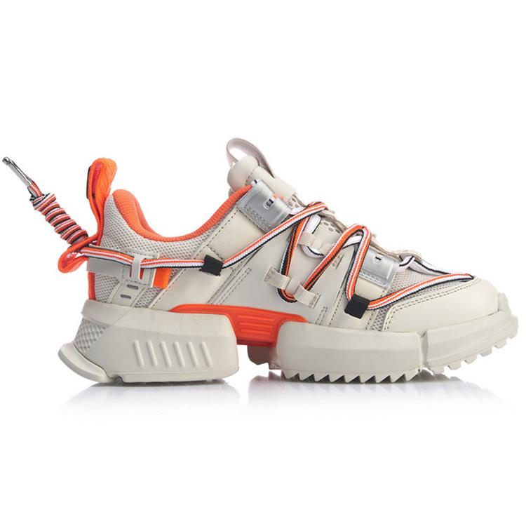 Li Ning Pan Gu Trek Chunky Sneakers Women's Low top Black/White AGLP088-9