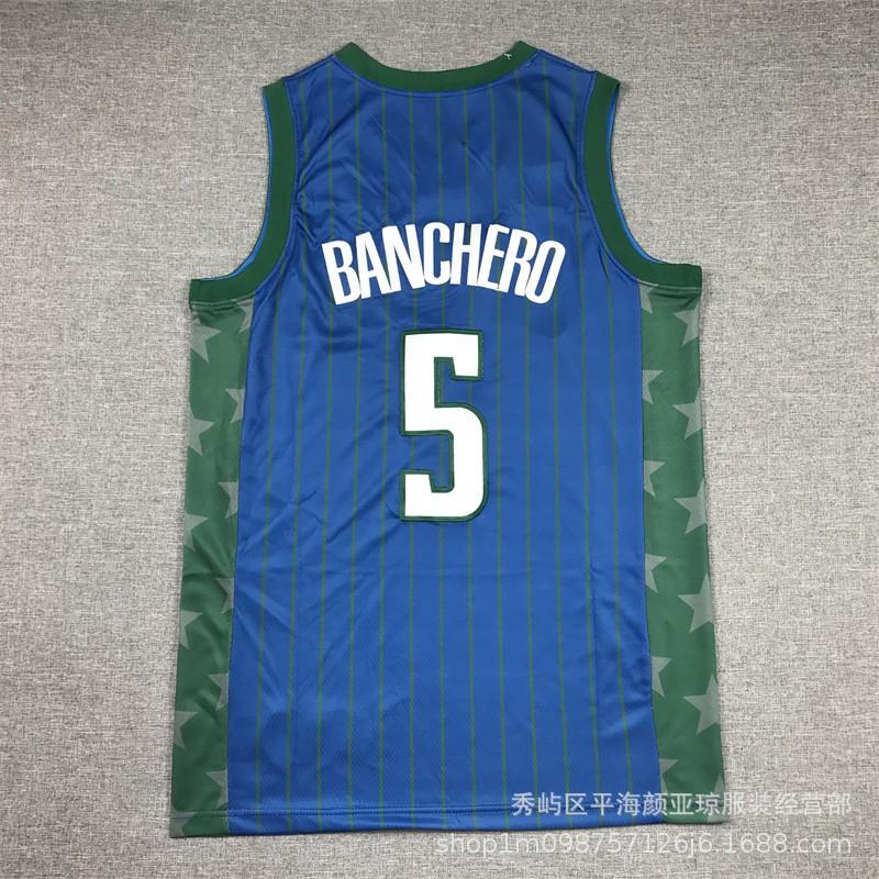 Embroidered Orlando Magic NBA Jersey 5 Mohamed Bamba Basketball Uniform Men Women