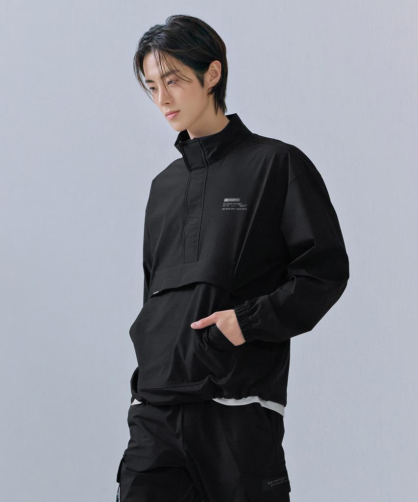 Chasecult Unisex Stretch High-Neck Anorak T-Shirt-Ceru5117B03