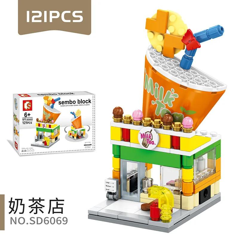 House Building Blocks Mini City Store Street View Snack Street Children'S Toys Boys And Girls Gifts Compatible With