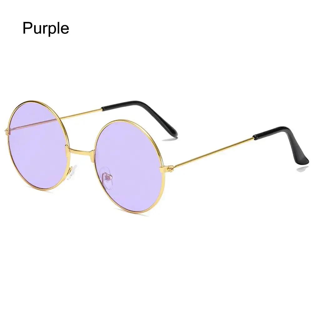 

Fashion Women Men Disco Hippie Circle Glasses Round Sunglasses Metal Ladies And Gentlemen s Party Dance Party Wedding Eyewear 1PC