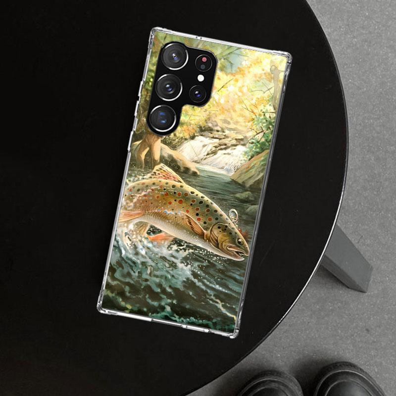 Carp Fish Fishing Rod Hook Phone Case Cover for Samsung Galaxy S26 S25 Edge S24 S23 Ultra S22 Plus S21 FE S20 + Art Customized F