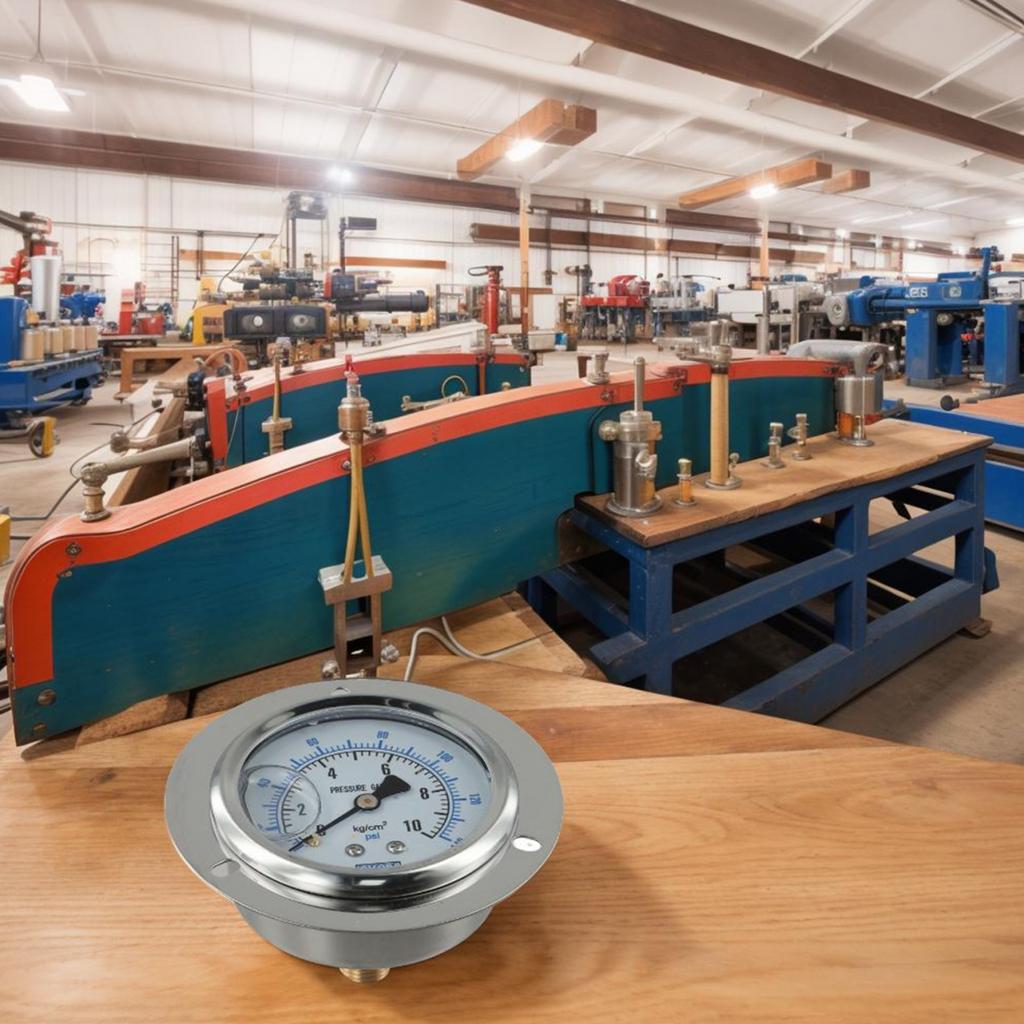 For YN60ZT Hydraulic Pressure Gauge with Flanged Connection for Easy Install