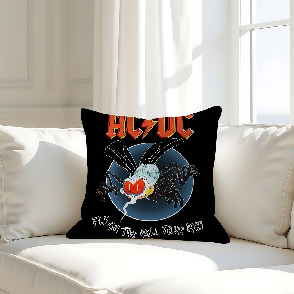 

Rock Singer A-AC D-DC Band Pillowcase Toon Gift Cushion Cover Bedroom Home Sofa Chair Seat Decor Pillow Case 16x16Inch