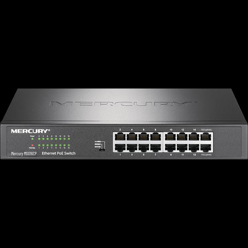 

Mercury MSG16CP 16-Port Gigabit Unmanaged PoE Switch