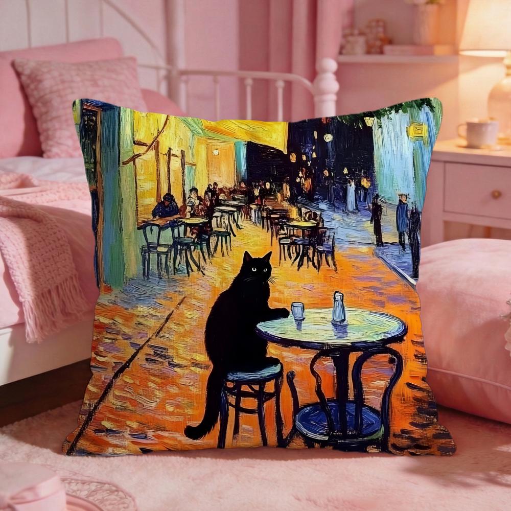 Vincent Van Gogh Art Paintings Cushion Cover Premium Comfort Reversible Pillow CoveTwo In One Design For Any Room  Car Interior