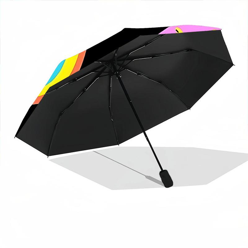 1pc Watermelon slices pattern Automatic Folding Umbrella - Portable Collapsible Design, 8-Rib Iron Frame, Durable Fabric yy251125083