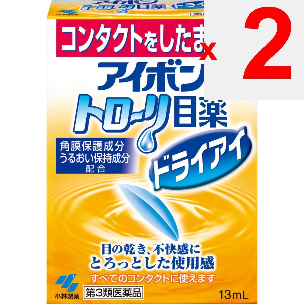 Kobayashi Pharmaceutical Ibon Toro~ri Eye Drops Dry Eye 13ml Dry Eyes Indications: Tear supplementation (dry eyes), discomfort when wearing hard or so