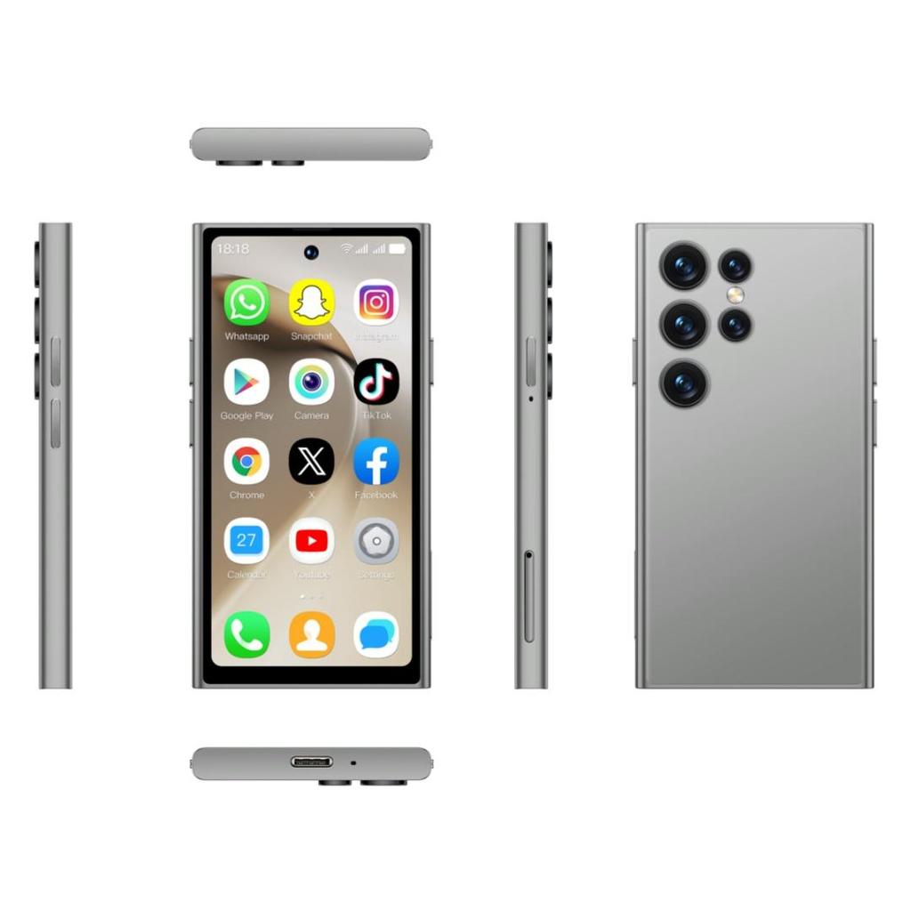 S26 PRO Mini 4G Smartphone 4.0inches 2GB RAM 16GB ROM Dual Camera 2MP+5MP LTE Dual SIM Bluetooth Type-C Torch Face Unlock Android Mobile Phone