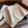 Long Cotton Linen Scarf Retro Silk Scarf Versatile Flaxen Lace Scarf  for Women
