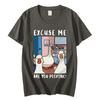 Excuse Me Are You Pooping Funny Goose Meme Graphic TShirt  Unisex Y2K Trendy Oversized Casual Short Sleeve Tshirts