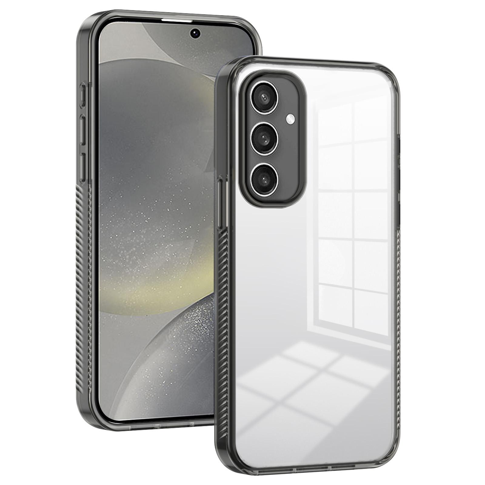 

Прозорий чохол для Samsung Galaxy S24 з ТПУ та ПК, протиковзкий, захищений від падінь, задня кришка Black