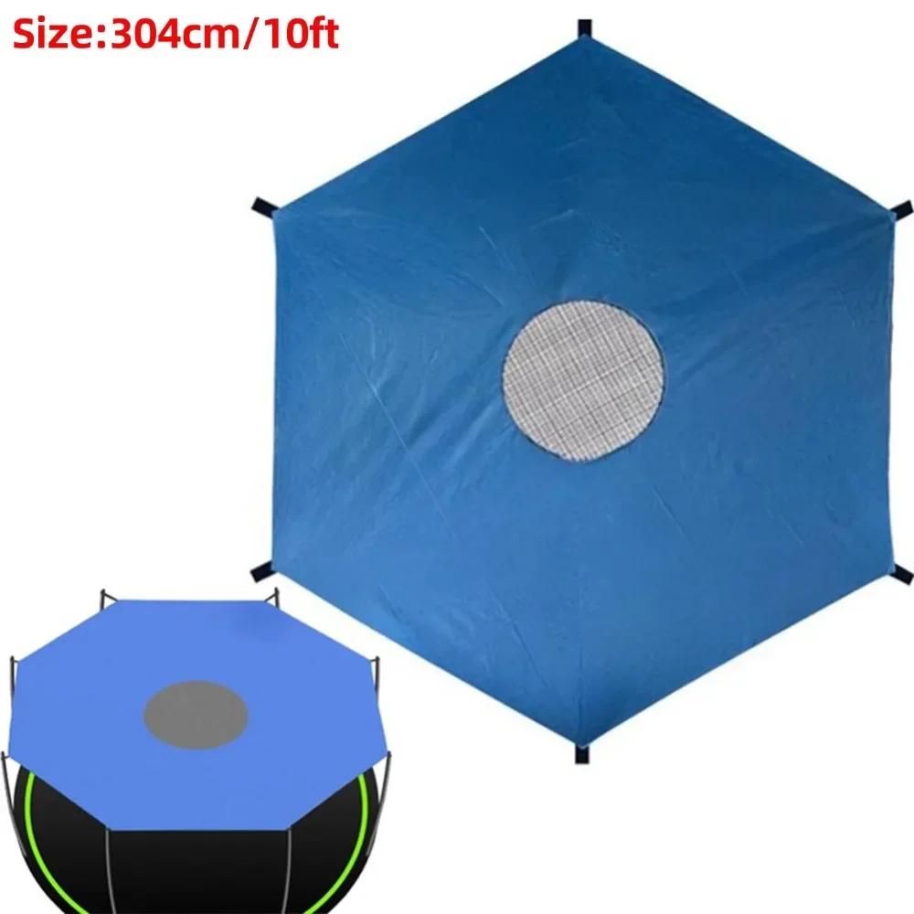 6/8/10ft Trampoline Cover Anti-UV Waterproof Trampoline Shade Cover Sunshade Roof Accessories for Outdoor Backyard Playground