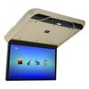 19in Car Roofmount LCD Monitor Flip Down 1080P 16 Color Touch Control Atmosphere Light USB InputBeige