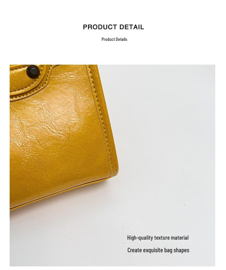 2026 Women's Trendy Rivet Motorcycle Crossbody Bag - High-Quality Textured Phone Handbag