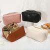 Open Platte Make-up Tas Waterdichte Reis Toilettas Make-up Organizer met Verdeelvak Bovenhandvat voor Vrouwen Zakenreizen Overnachtingen