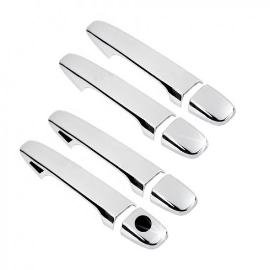 Chrome Side Smart Key Door Handle Covers Trims For 2013-2018 Toyota Avalon Sedan