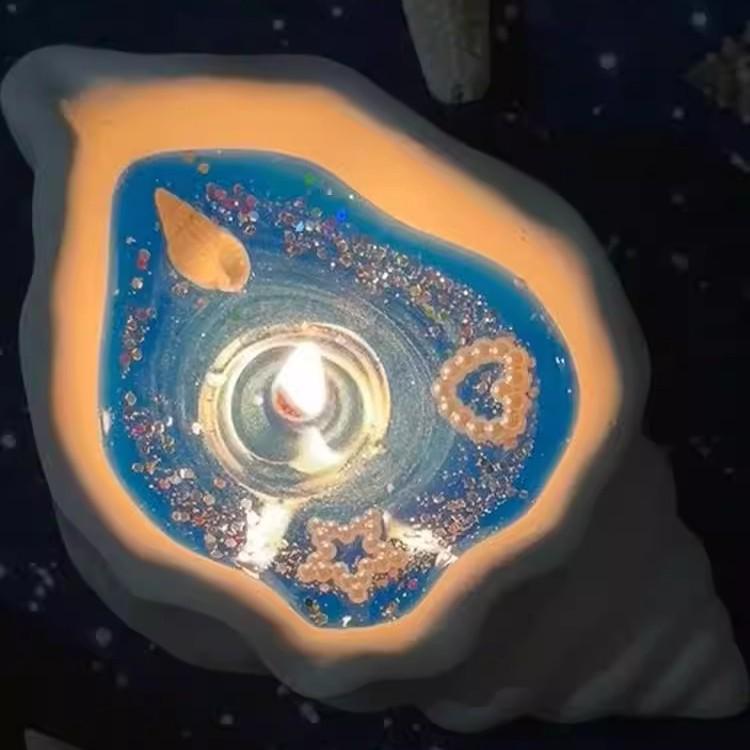 Seashell Scented Candle - Creative Handmade Ornament for Birthday & Bedroom, Long-lasting Home Fragrance