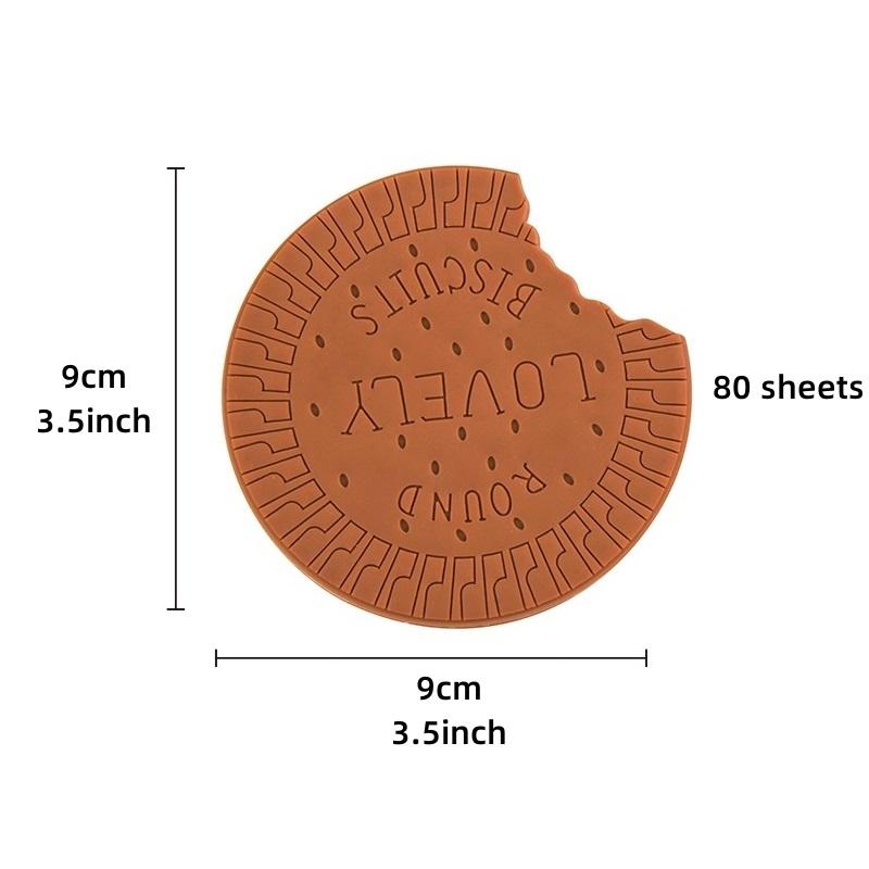 Çikolata Bloknot Taşınabilir 80 Yaprak Isırılmış Bistuits Not Defteri Kağıt Not Defteri