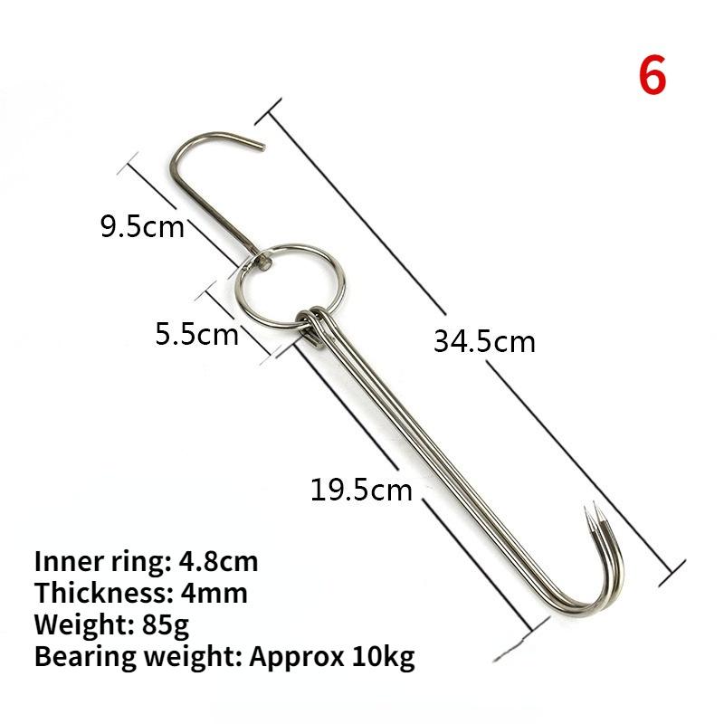 Stainless Steel Beef Meat Clasps Duck Goose Turkey Hooks Roast Duck Bacon Hook BBQ Storage Hanger Bread Hook Tools Accessories
