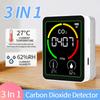 3 In 1 Carbon Dioxide Detector Type-C Rechargeable CO 2 Air Quality Tester Backlit Greenhouse Gas Monitor Air Quality Detecting
