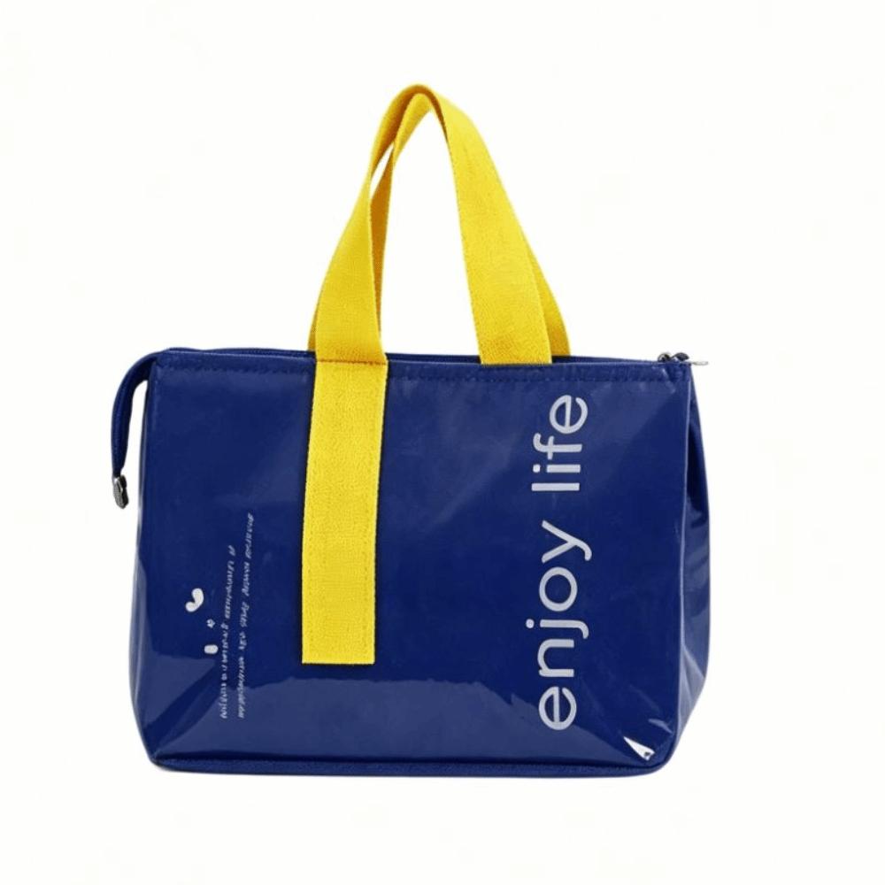 Solid Color Lunch Handbag Large Capacity Thermal Picnic Bag Insulated Lunch Bag Picnic