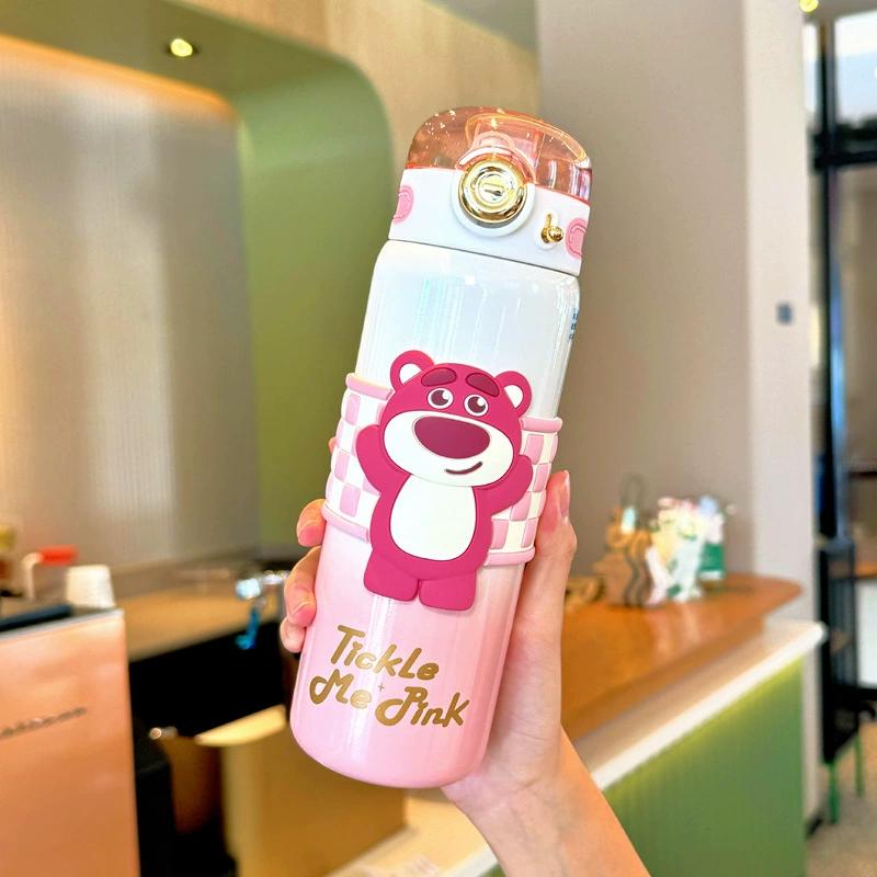 500ml Kitten KUROMI Vacuum Thermos Cup Stainless Steel Insulated Bottle with Lifting Rope Portable Outdoor Drinking Water Cup