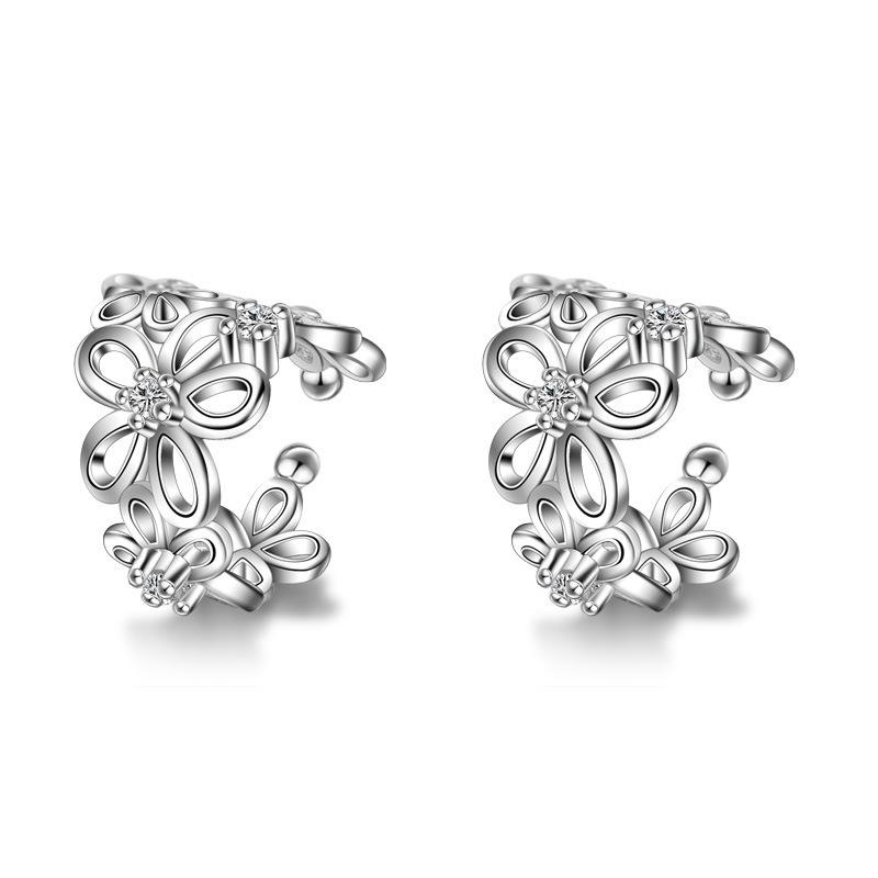 New 925 Sterling Silver Heart Stud Earrings For Women High Quality Exquisite Student Girlfriend Jewelry Accessories Heart Gift