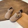 Mocassini per bambini e bambine, retrò, antiscivolo, dolci, scarpe basse per bambini, suola morbida, 2024, nuove scarpe alla moda in pelle per bambini, eleganti con chiusura a strappo.