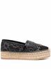 Ferragamo Gancini Logo Embroidered Espadrilles Black