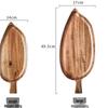 Abay Acacia Wood Leaf-Shaped Serving Tray
