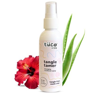 Spray Démêlant Tuco® Kids Tangle Tamer | Infusé avec de l'Aloe Vera, des Graines de Lin et du Méthi | Âges 2-5, 4-10, 10-15, 5-10 Ans | 100ml