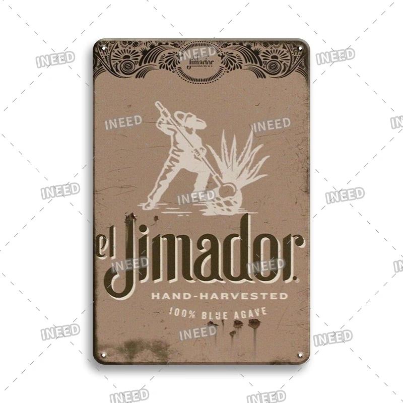 Tequila Whisky Tin Sign Metal Sign Dekoracyjny Vintage Plate Decor Retro Plakietka do Baru Pub Man Cave Club Room Home Wall Decor